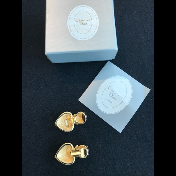 Christian Dior Rare Crystal Pave Signed 💕clip earrings - Picture 4 of 5
